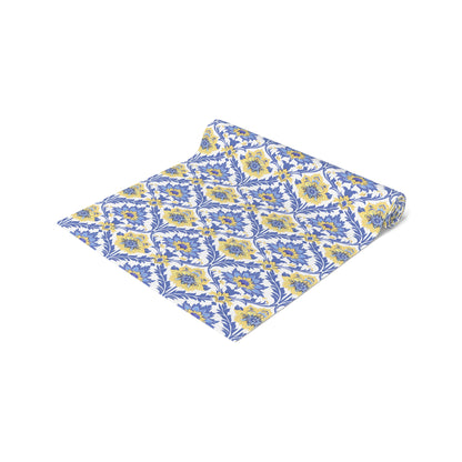 Heritage Bloom Table Runner - Cotton Twill - Available in 2 sizes: 16" x 72" and 16" x 90".