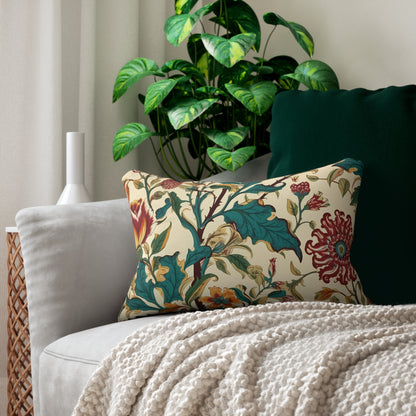 Baroque Fall Floral Tapestry Lumbar Pillow - Spun Polyester - Double-Sided Print - Concealed Zipper - 20" x 14"