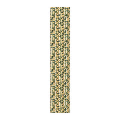 Lemon Grove Elegance Table Runner - Cotton Twill - Available in 2 sizes: 16" x 72" and 16" x 90".