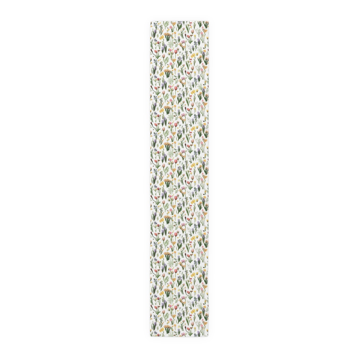 Spring Floral Table Runner - Cotton Twill - Available in 2 sizes: 16" x 72" and 16" x 90".