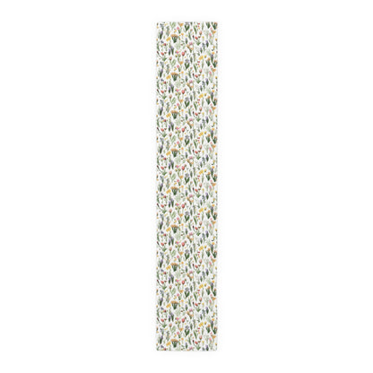 Spring Floral Table Runner - Cotton Twill - Available in 2 sizes: 16" x 72" and 16" x 90".