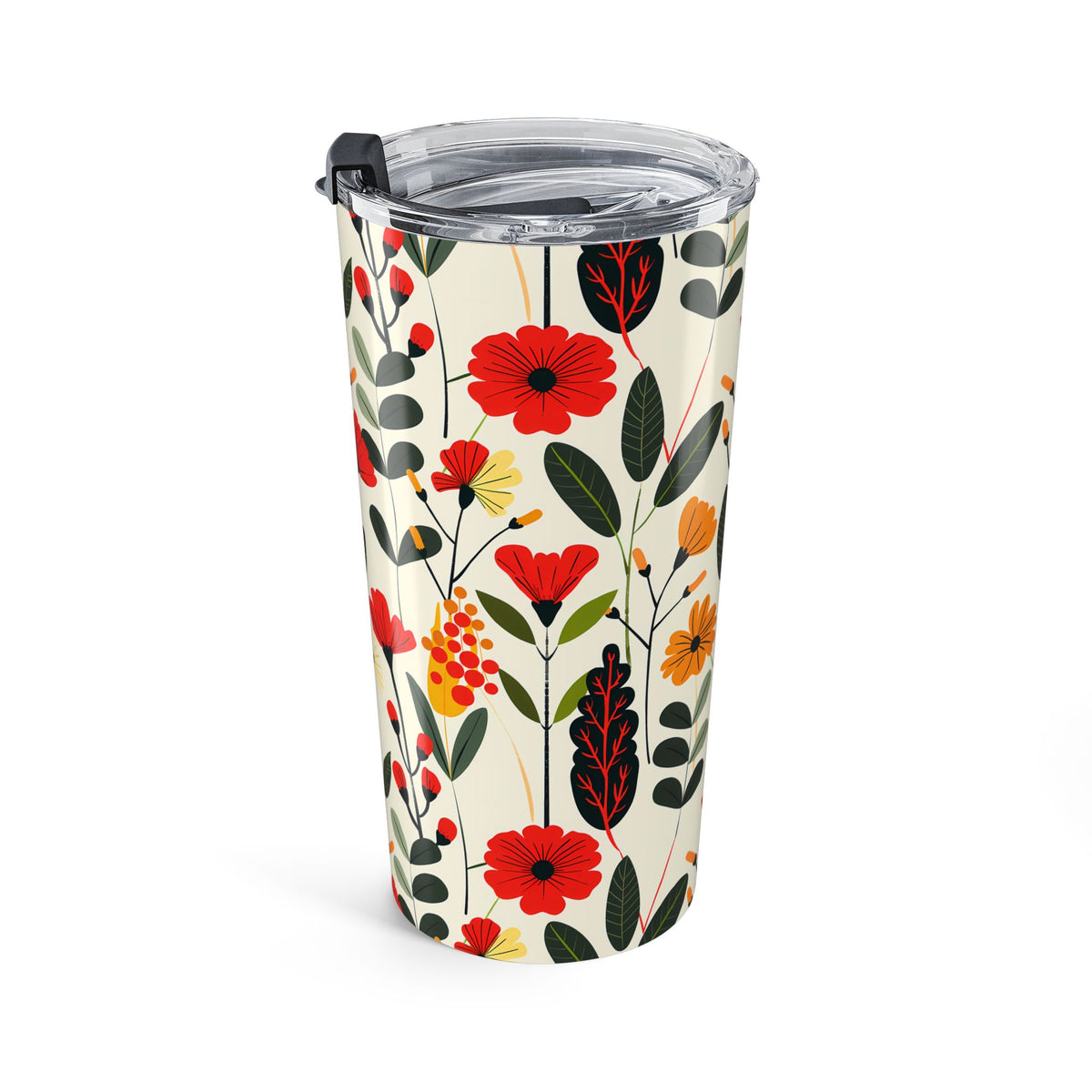 Autumn Bloom Delight Insulated Tumbler - 20 oz. Stainless Steel, Glossy Finish