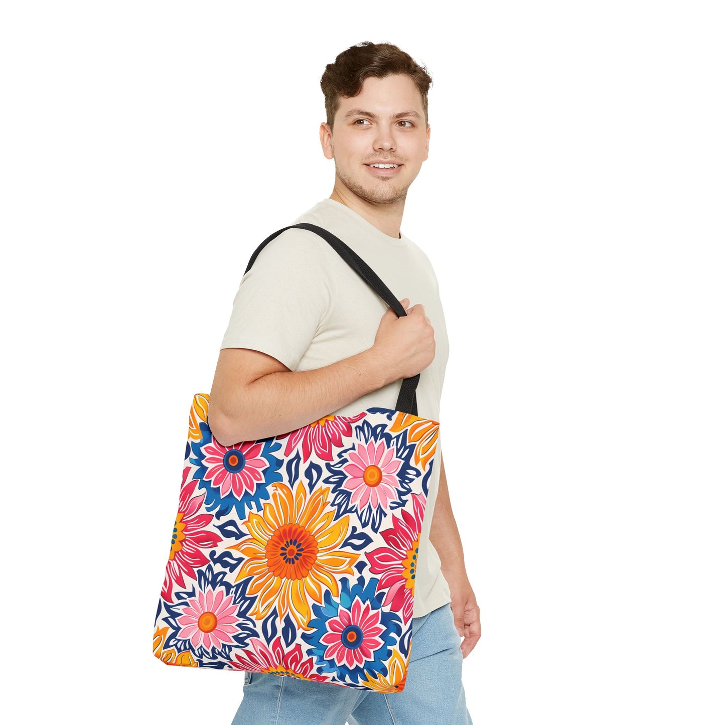 Sunsplash Petals Tote Bag - Radiate Sunshine and Style Wherever You Go! Available in 3 sizes.