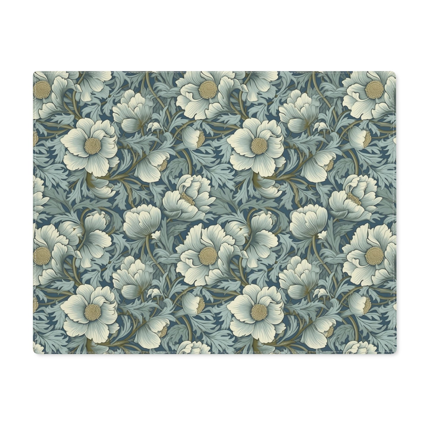 Timeless Teal English Garden Placemat - 18" x 14".
