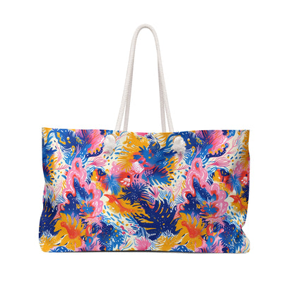 Splatter Blossom Weekender Bag - Carry Your Creativity - Where Artful Splatters Meet Stylish Function!