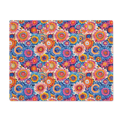 Crayon Blossom Whimsy Placemat - 18" x 14".