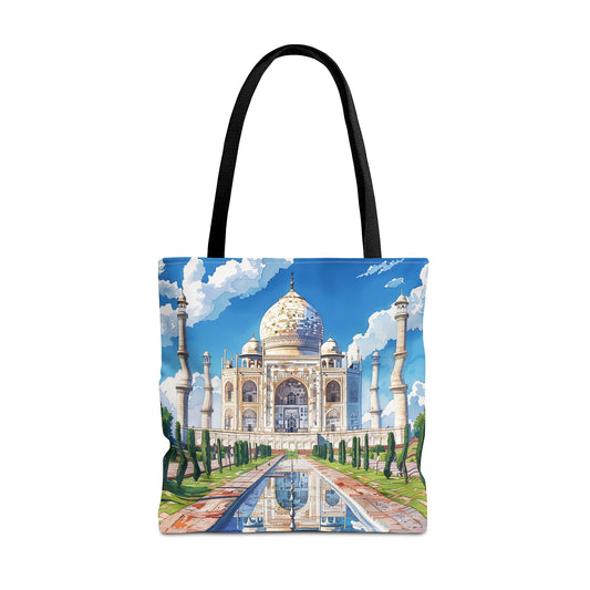 Taj Mahal Reflection Tote Bag - Carry the Splendor of the Taj Wherever You Go! Available in 3 sizes.