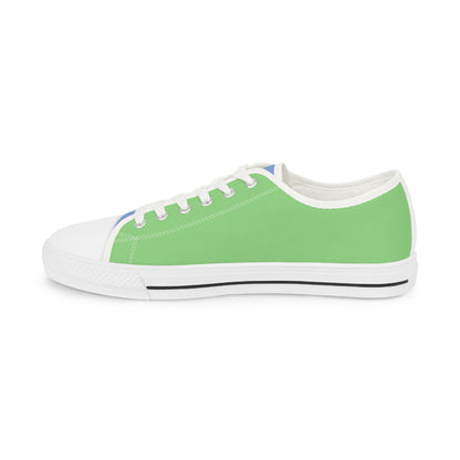 Meadow Stream Men's Two -Tone Low Top Sneakers - Embrace the Outdoors – Where Cool Greens Meet Breezy Blues!