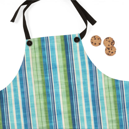 Ocean Whisper Stripes Adult Apron