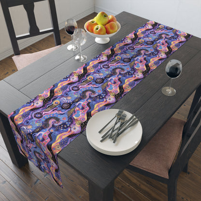 Purple Craziness Table Runner - Cotton Twill - Available in 2 sizes: 16" x 72" and 16" x 90".