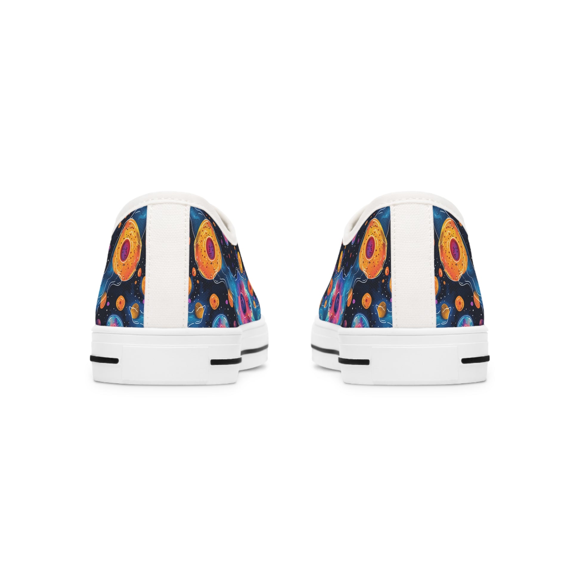 Birth of Celestial Life Ladies' Low Top Sneakers - Step Into the Stars – Where Every Step is a Celestial Adventure!