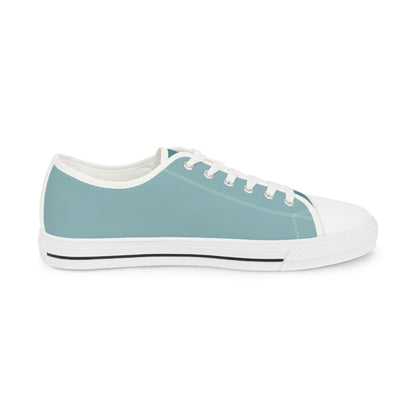 Glacial Ocean Men's Two-Tone Low Top Sneakers - Step into the Arctic - Where Glacial Cool Meets Oceanic Depth!