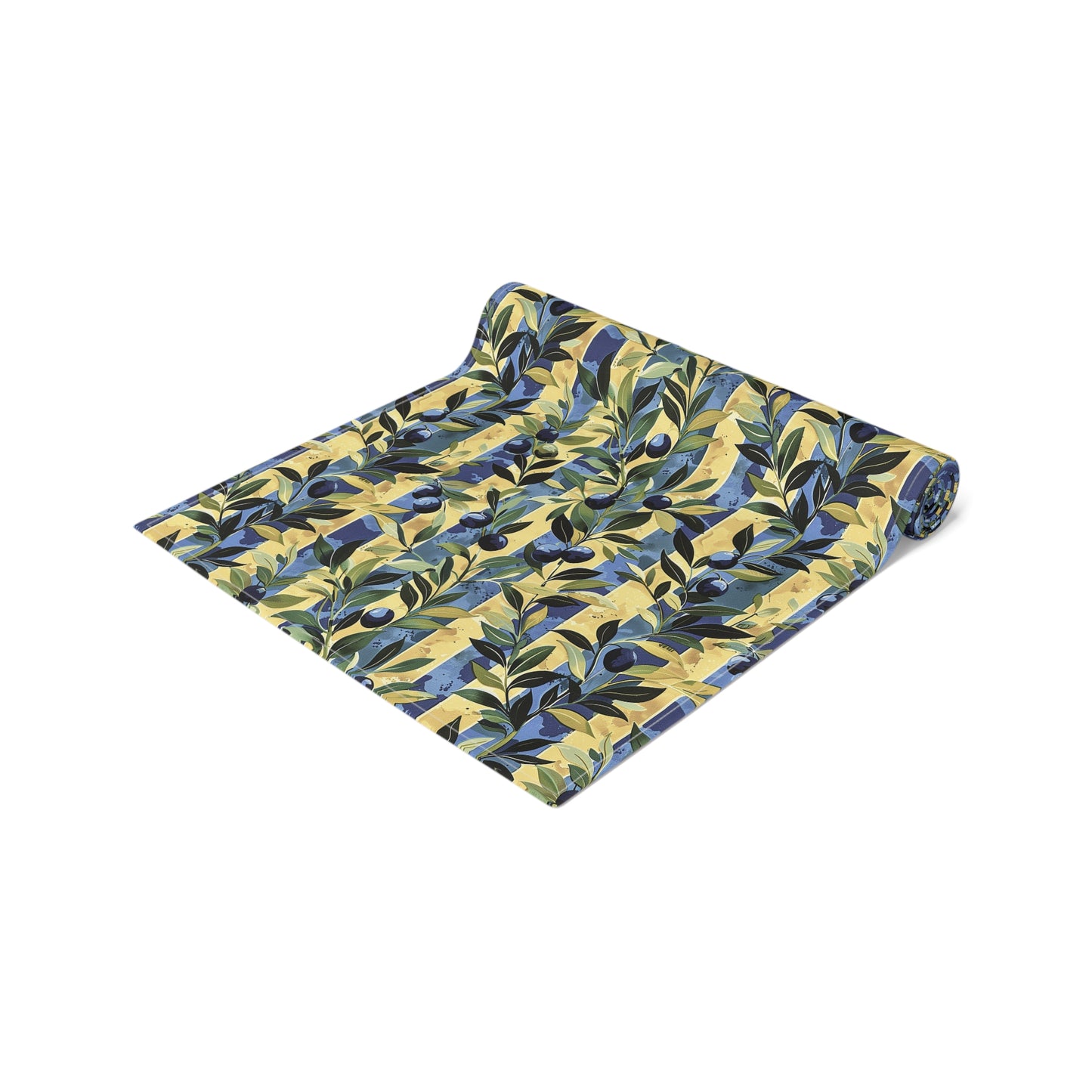 Olive Orchard Stripes Table Runner - Cotton Twill - Available in 2 sizes: 16" x 72" and 16" x 90".