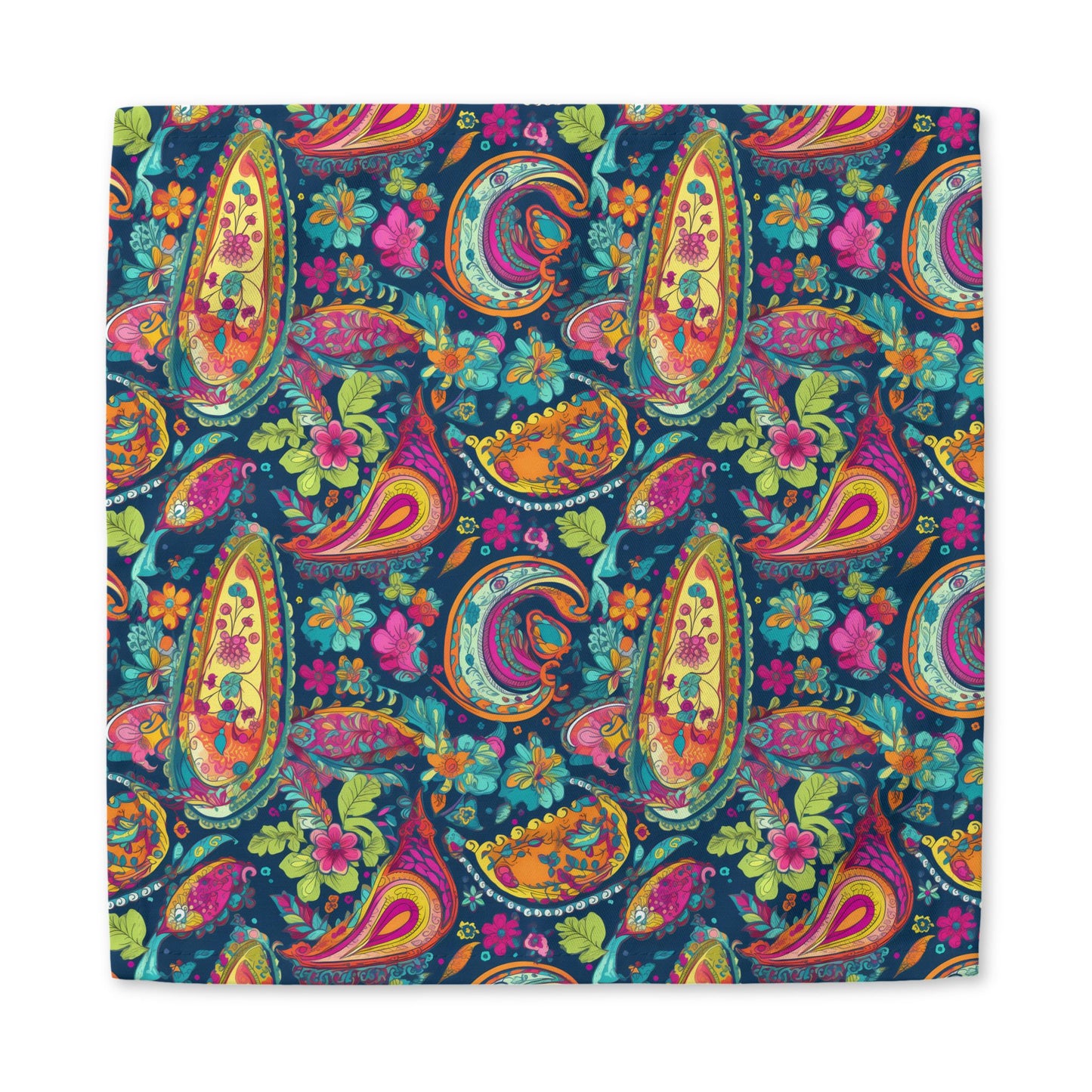 Psychedelic Paisley Party cotton twill napkin