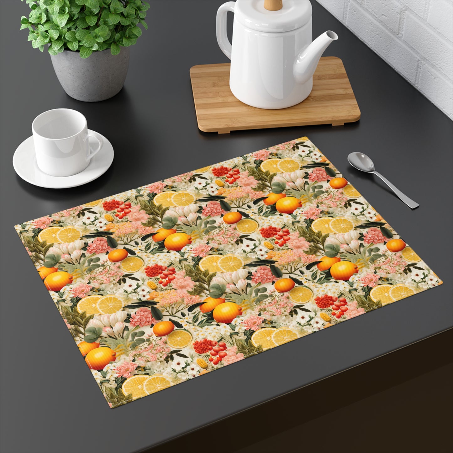 Old World Citrus Delight Placemat - 18" x 14".