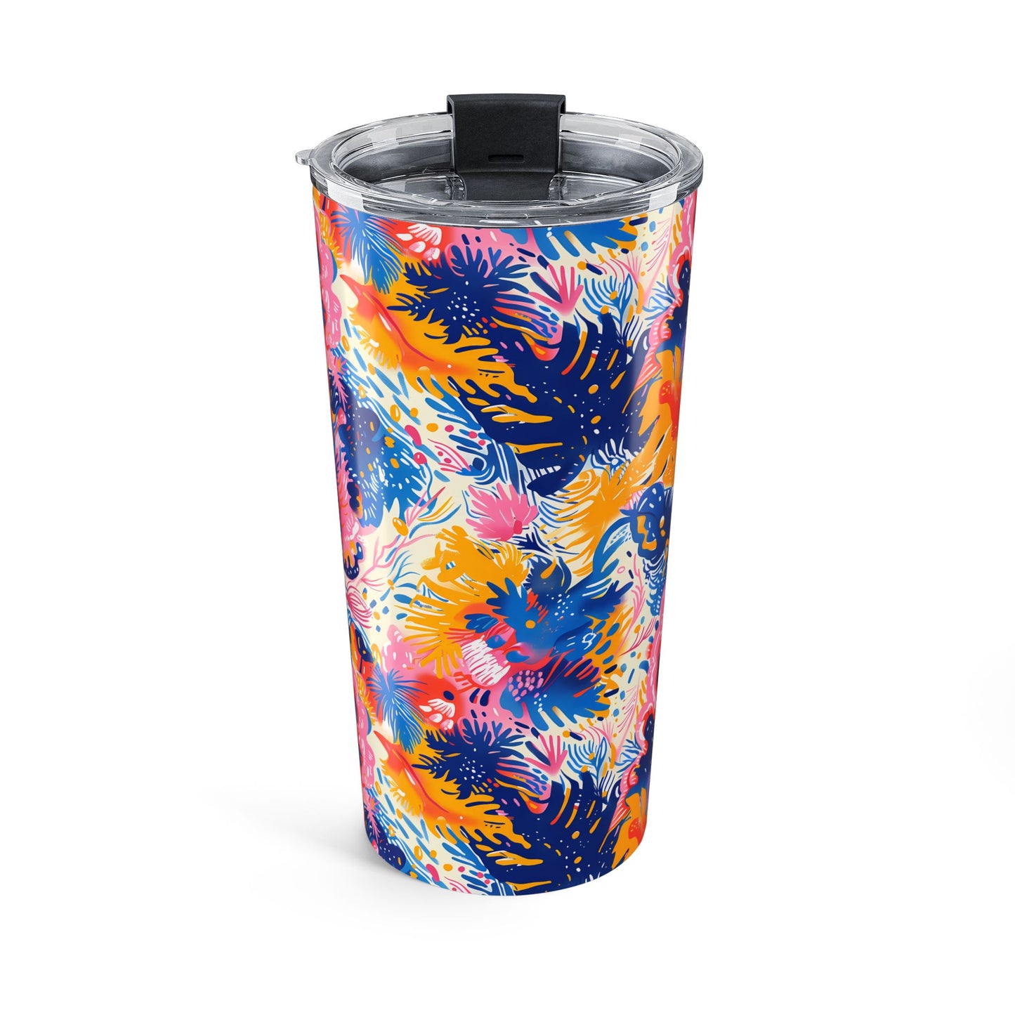 Splatter Blossom Insulated Tumbler - 20 oz. Stainless Steel, Glossy Finish