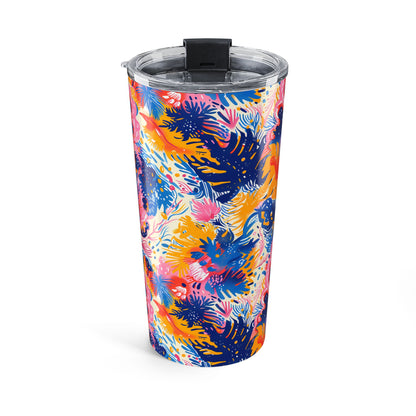Splatter Blossom Insulated Tumbler - 20 oz. Stainless Steel, Glossy Finish