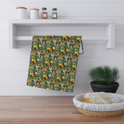 Classic Fruit & Floral Kitchen Towel - 100% Cotton Twill.