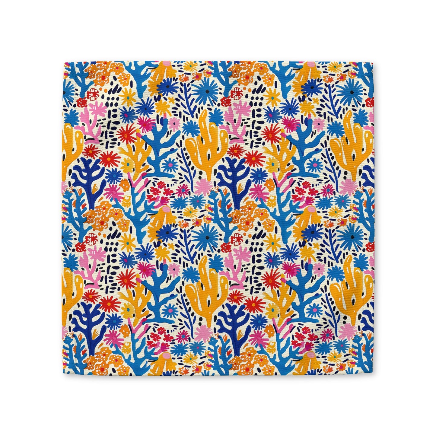 Coral Bloom Harmony cotton twill napkin
