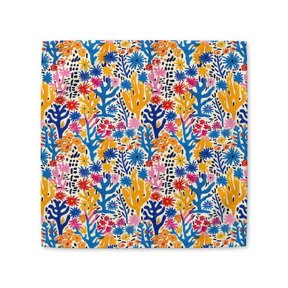 Coral Bloom Harmony cotton twill napkin