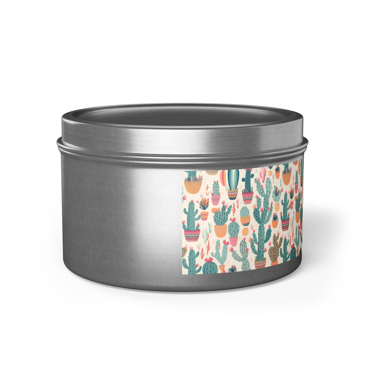 Desert Bloom Boom Tin Candle. Desert Blooms in a Tin. Available in 2 sizes, 3 finishes, and 5 scents.