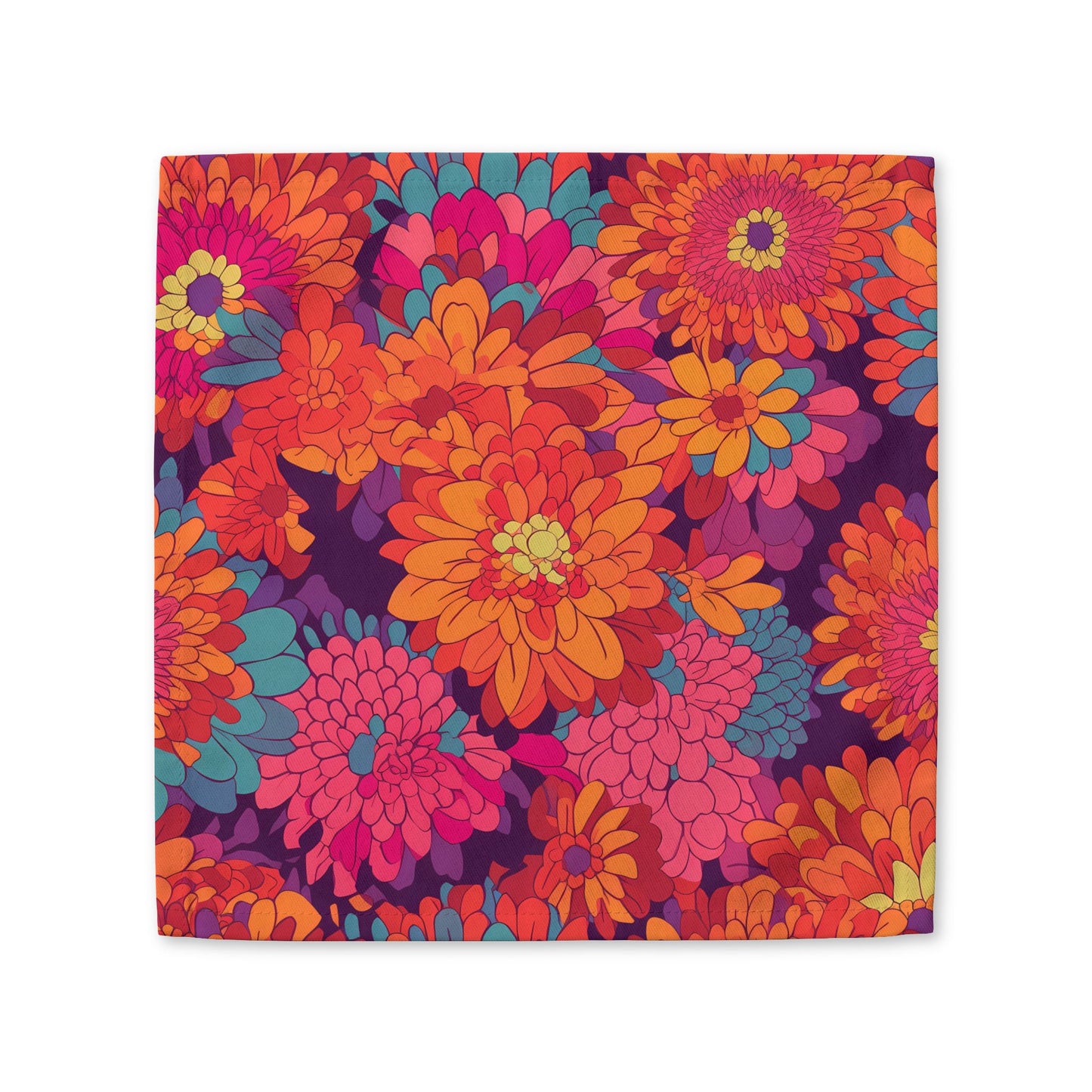 On Fire Flower Power cotton twill napkin