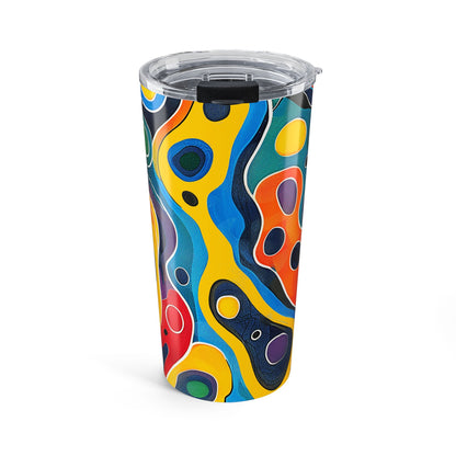 Groovy Splash Escape Insulated Tumbler - 20 oz. Stainless Steel, Glossy Finish