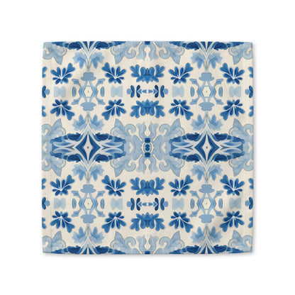 Blue Spanish Tile cotton twill napkin