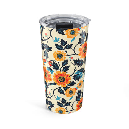 Golden Vine Tapestry Insulated Tumbler - 20 oz. Stainless Steel, Glossy Finish