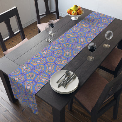GeoPetals Table Runner - Cotton Twill - Available in 2 sizes: 16" x 72" and 16" x 90".