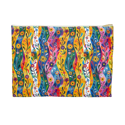 Floral Rhythms Accessory Pouch - Dance Through Your Day with Floral Rhythms Flair! Available in 2 sizes.