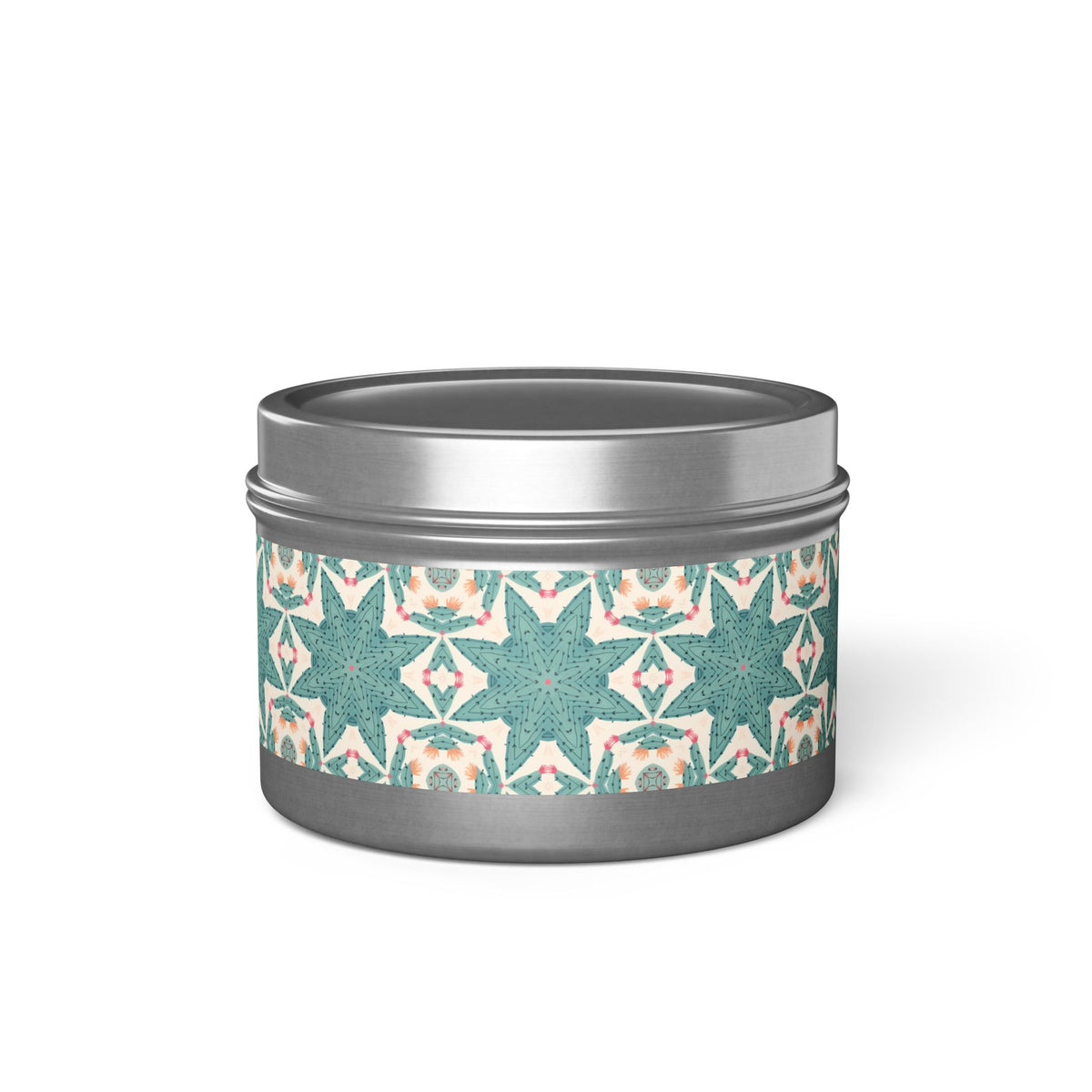 Desert Cactus Star Tin Candle. Southwest Starlight in a Tin. Available in 2 sizes, 3 finishes, and 5 scents.