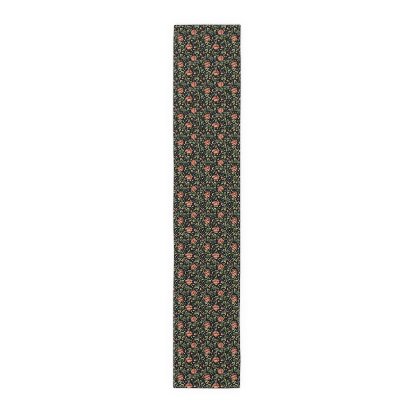 Red Red Rose Table Runner - Cotton Twill - Available in 2 sizes: 16" x 72" and 16" x 90".