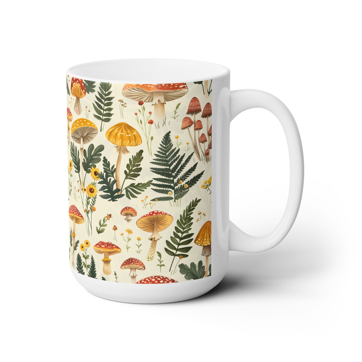 Enchanted Forest Floor Ceramic Mug - 15 oz. - Sip the Magic of the Forest Floor!