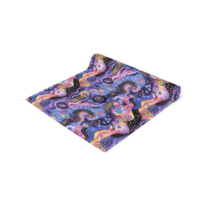 Purple Craziness Table Runner - Cotton Twill - Available in 2 sizes: 16" x 72" and 16" x 90".