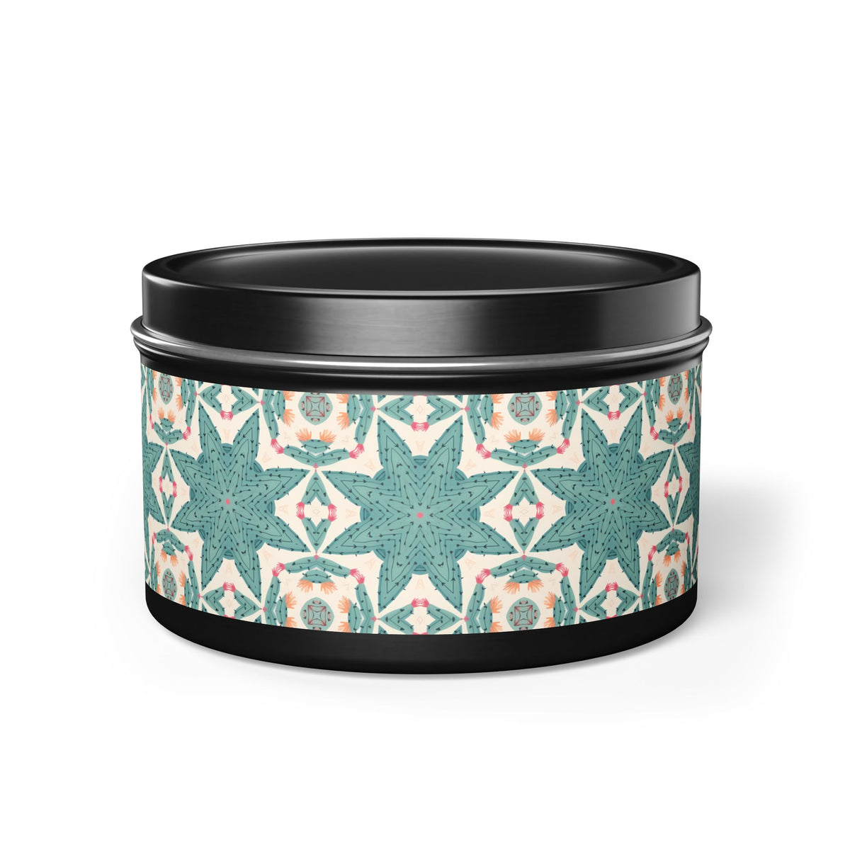 Desert Cactus Star Tin Candle. Southwest Starlight in a Tin. Available in 2 sizes, 3 finishes, and 5 scents.