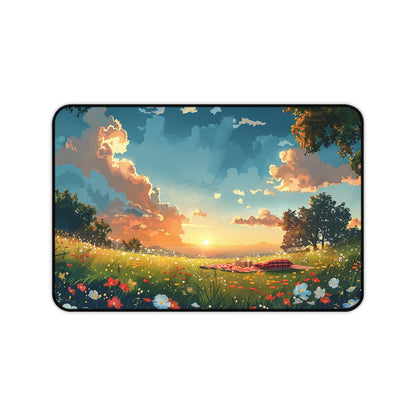 Meadow Picnic Desk Mat (Desk Pad) - Design Your Desk with Daisies - Work Where the Grass is Greener! Available in 3 sizes!