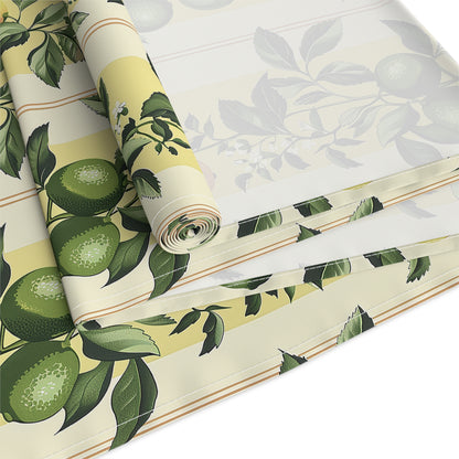 Lemony Lime Table Runner - Cotton Twill - Available in 2 sizes: 16" x 72" and 16" x 90".