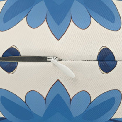 Blue Spanish Tile Lumbar Pillow - Spun Polyester - Double-Sided Print - Concealed Zipper - 20" x 14"