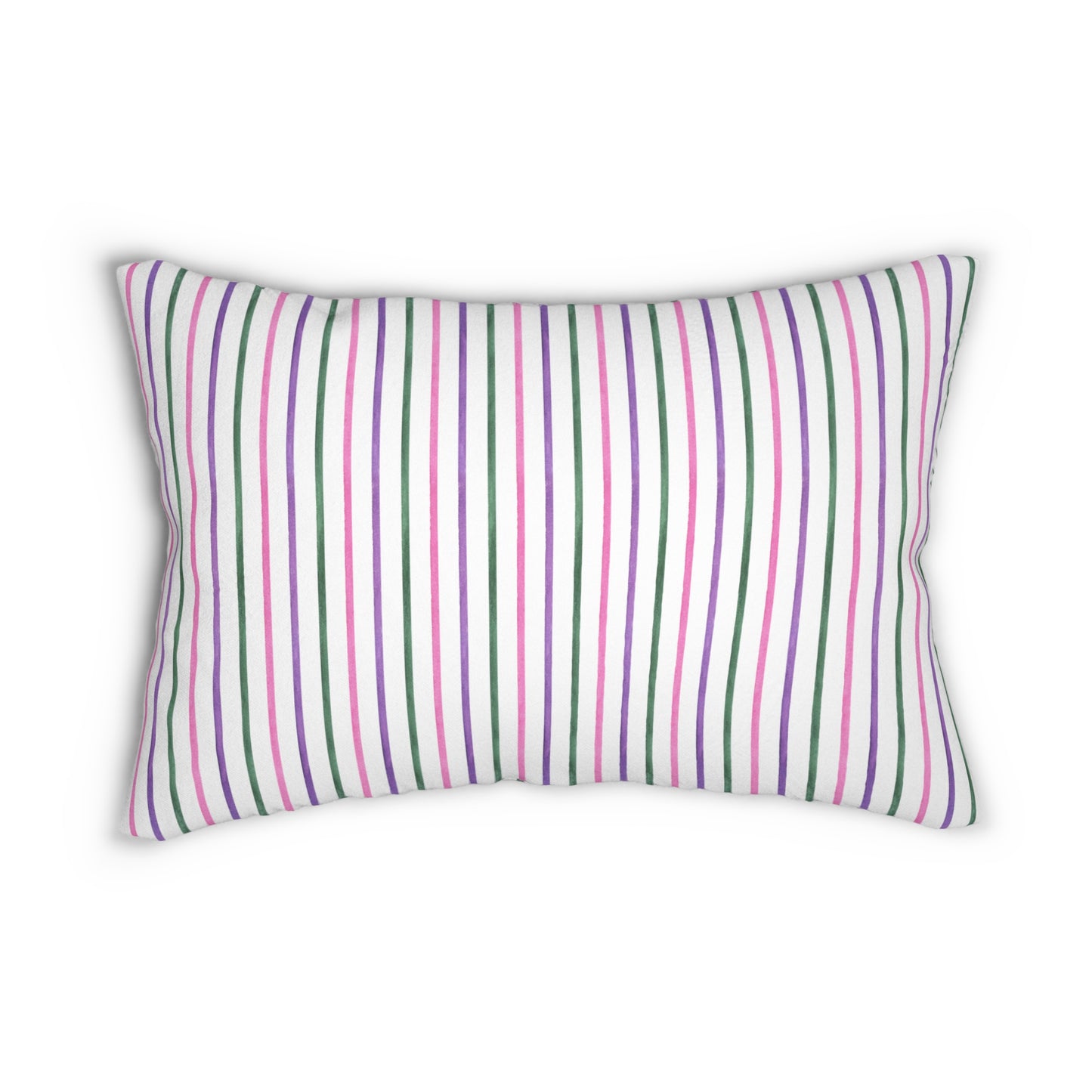Candy Stripe Lumbar Pillow - Spun Polyester - Double-Sided Print - Concealed Zipper - 20" x 14"