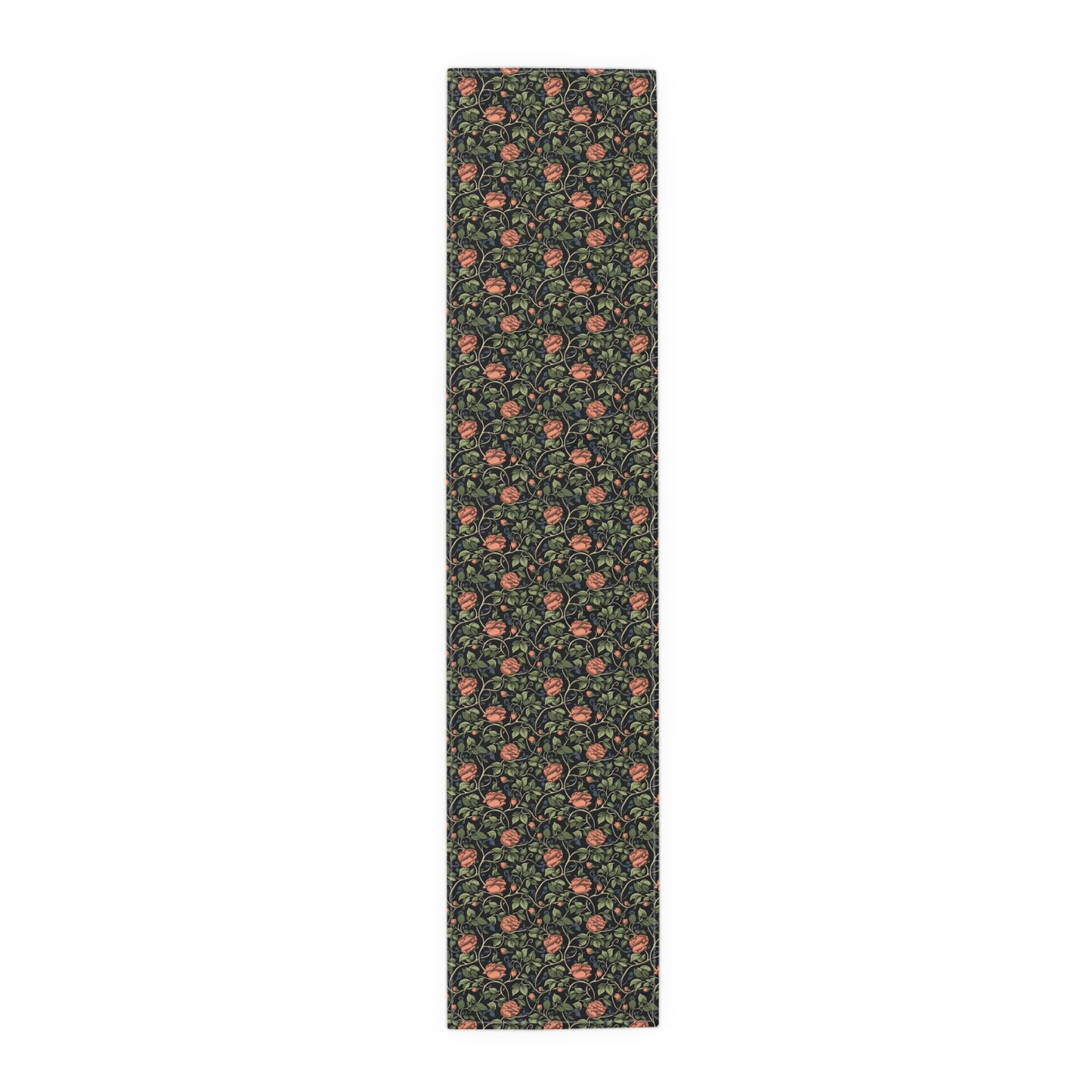 Red Red Rose Table Runner - Cotton Twill - Available in 2 sizes: 16" x 72" and 16" x 90".