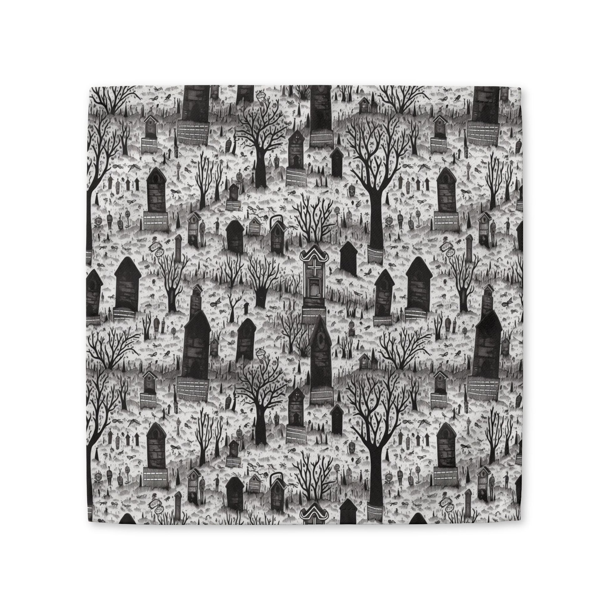 Spooky Gothic Cemetery Chic Halloween cotton twill napkin