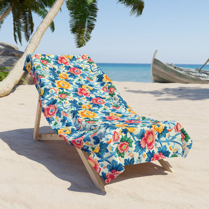 Victorian Vine Romp Luxurious Beach Towel - Available in 2 sizes.