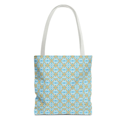 Mediterranean Mosaic Tote Bag - Cool, Calm, Collected - Carry Mediterranean Charm Everywhere! Available in 3 sizes.