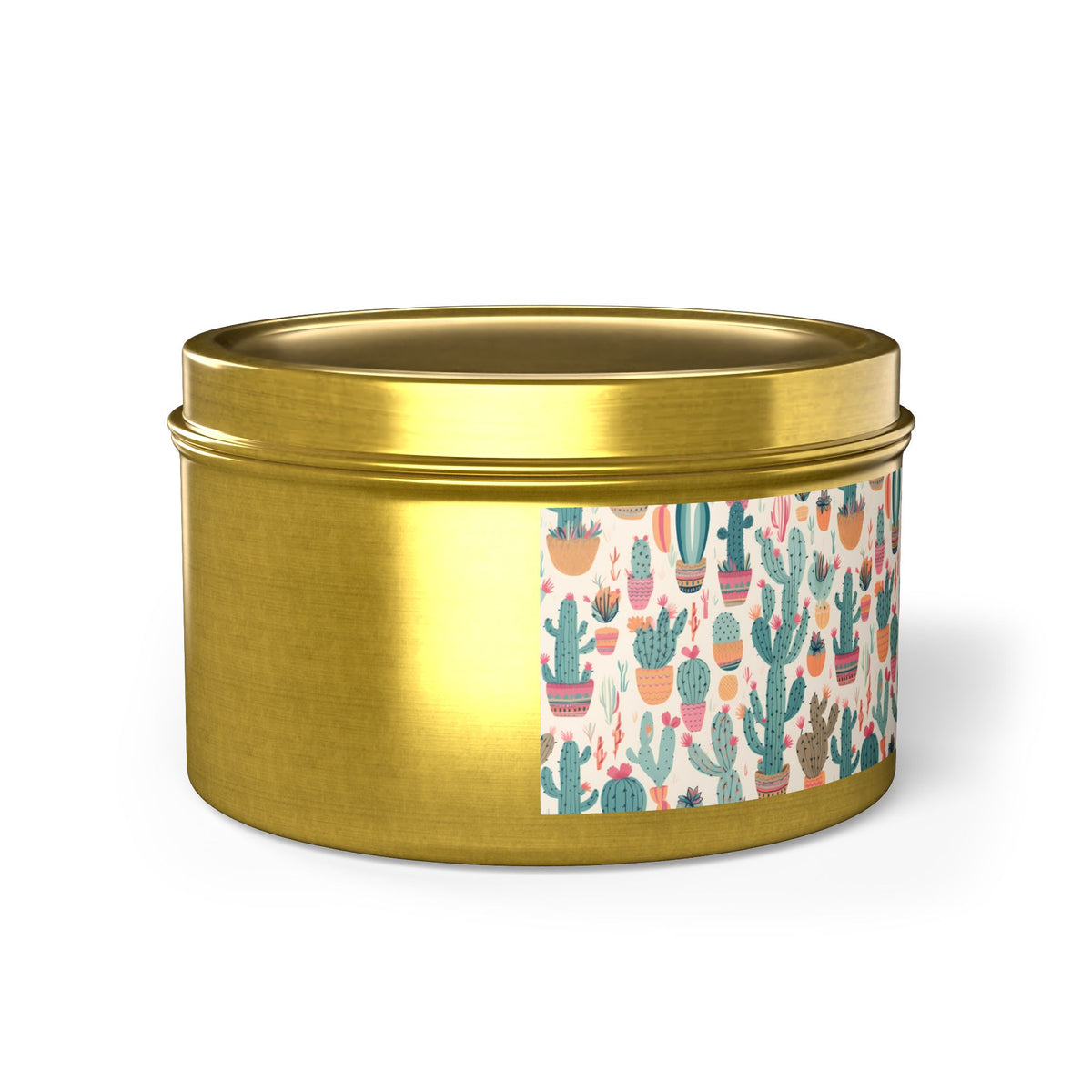Desert Bloom Boom Tin Candle. Desert Blooms in a Tin. Available in 2 sizes, 3 finishes, and 5 scents.