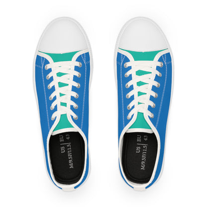 Blue Paradise Men's Two-Tone Low Top Sneakers - Feel the Ocean Breeze When Wearing Your Blue Paradise Sneakers!
