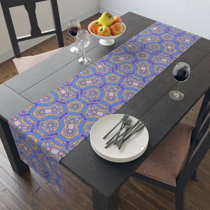 GeoPetals Table Runner - Cotton Twill - Available in 2 sizes: 16" x 72" and 16" x 90".