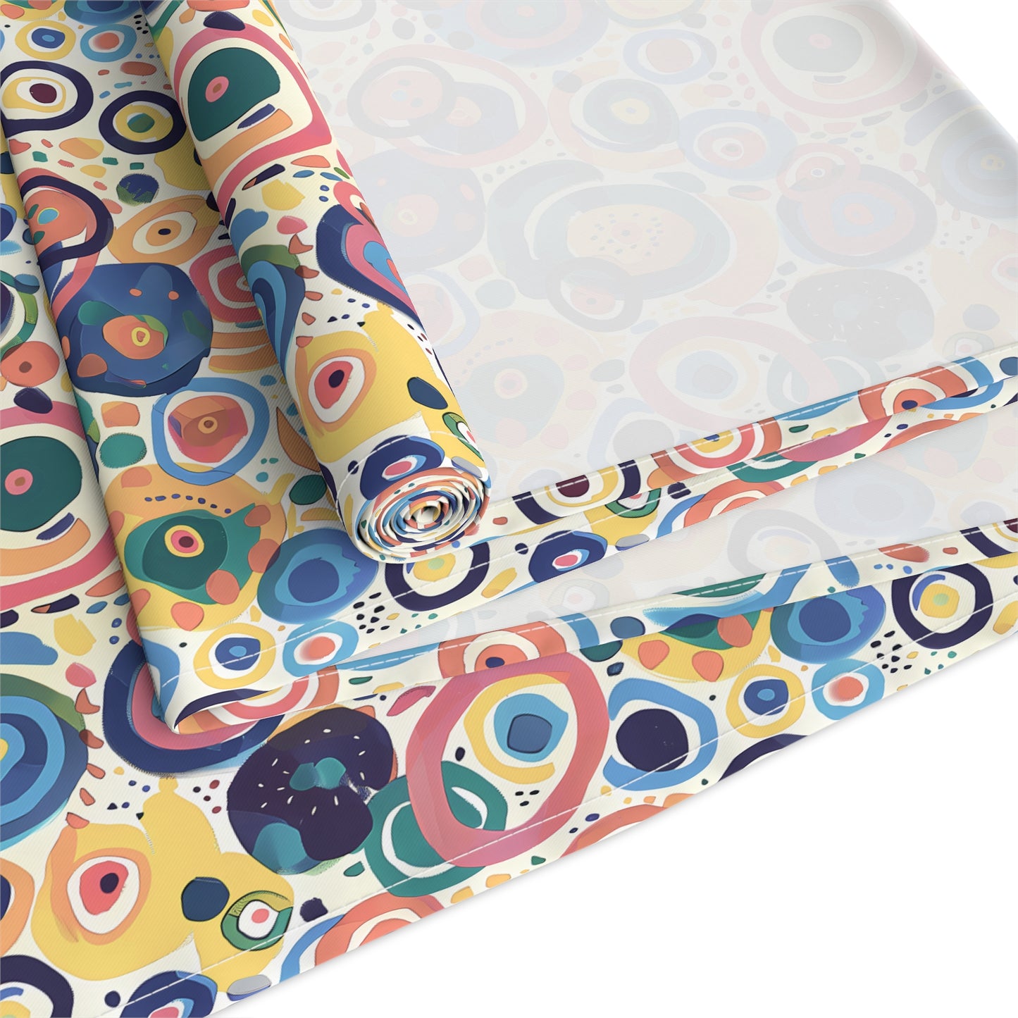 Pop Art Swirls Table Runner - Cotton Twill - Available in 2 sizes: 16" x 72" and 16" x 90".