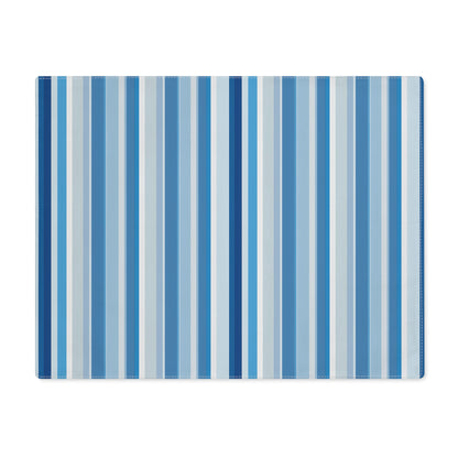 Shades of Light Blue Stripes Placemat - 18" x 14".