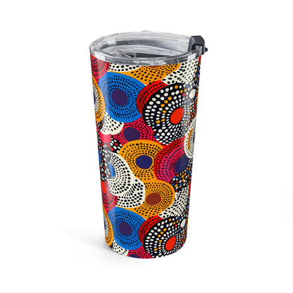 Ethnic Circle Pop Insulated Tumbler - 20 oz. Stainless Steel, Glossy Finish